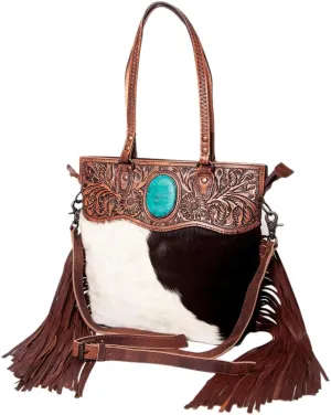American Darling Cross Body I Hand Tooled Hair-On Genuine Leather Women Bag Western Handbag Purse