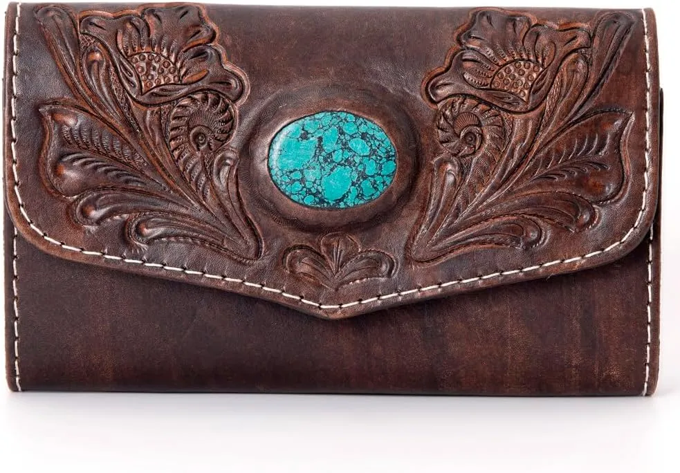 American Darling Hand Tooled Genuine Leather Women Bag Western Handbag Purse