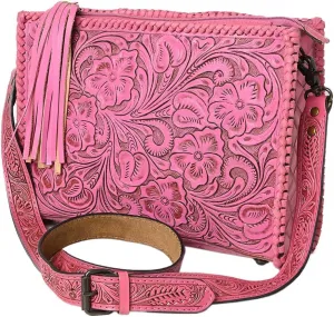 American Darling Hand Tooled Genuine Leather Women Bag Western Handbag Purse