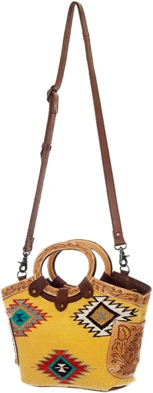 American Darling Hand Tooled Hair On Genuine Leather Women Bag Western Handbag Purse