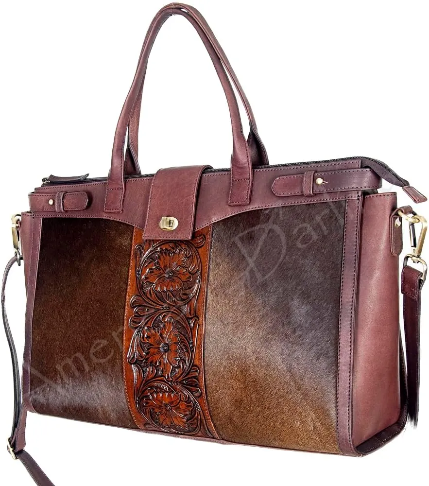 American Darling Tote Hair On Genuine Leather Women Bag Western Handbag Purse