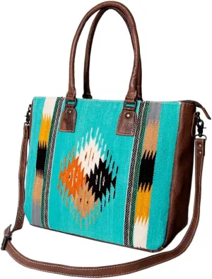 American Darling Tote Saddle Blanket Genuine Leather Women Bag Western Handbag Purse