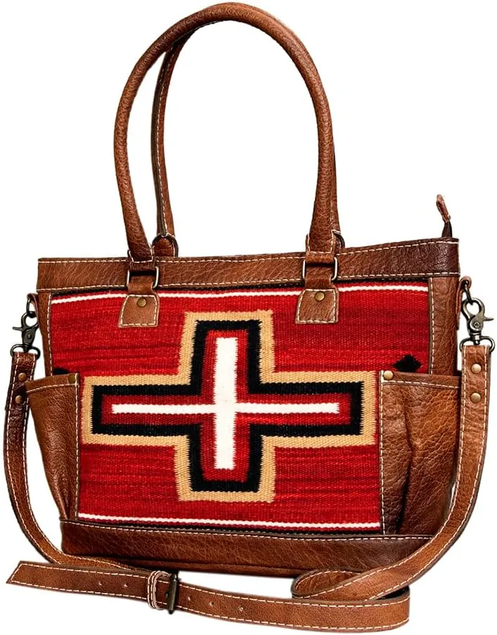 American Darling Tote Saddle Blanket Genuine Leather Women Bag Western Handbag Purse