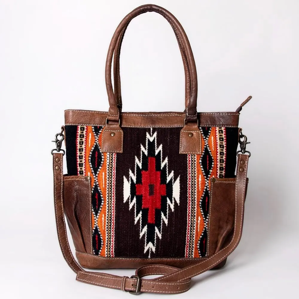 American Darling Tote Saddle Blanket Genuine Leather Women Bag Western Handbag Purse