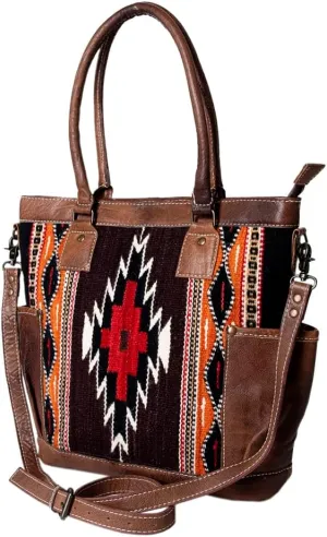 American Darling Tote Saddle Blanket Genuine Leather Women Bag Western Handbag Purse
