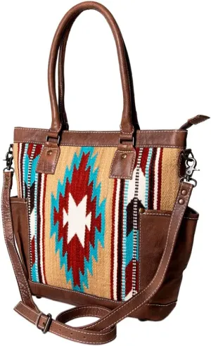 American Darling Tote Saddle Blanket Genuine Leather Women Bag Western Handbag Purse
