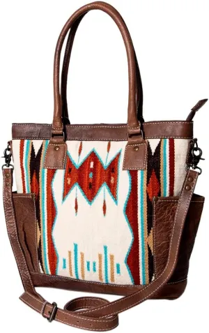 American Darling Tote Saddle Blanket Genuine Leather Women Bag Western Handbag Purse