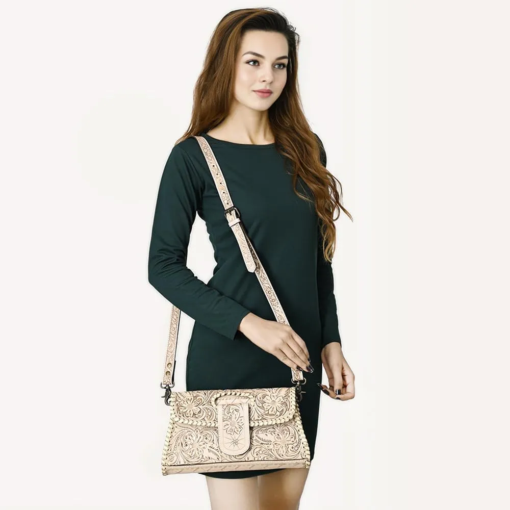 American Darling Wallet Hand Tooled Genuine Leather Women Bag Western Handbag Purse