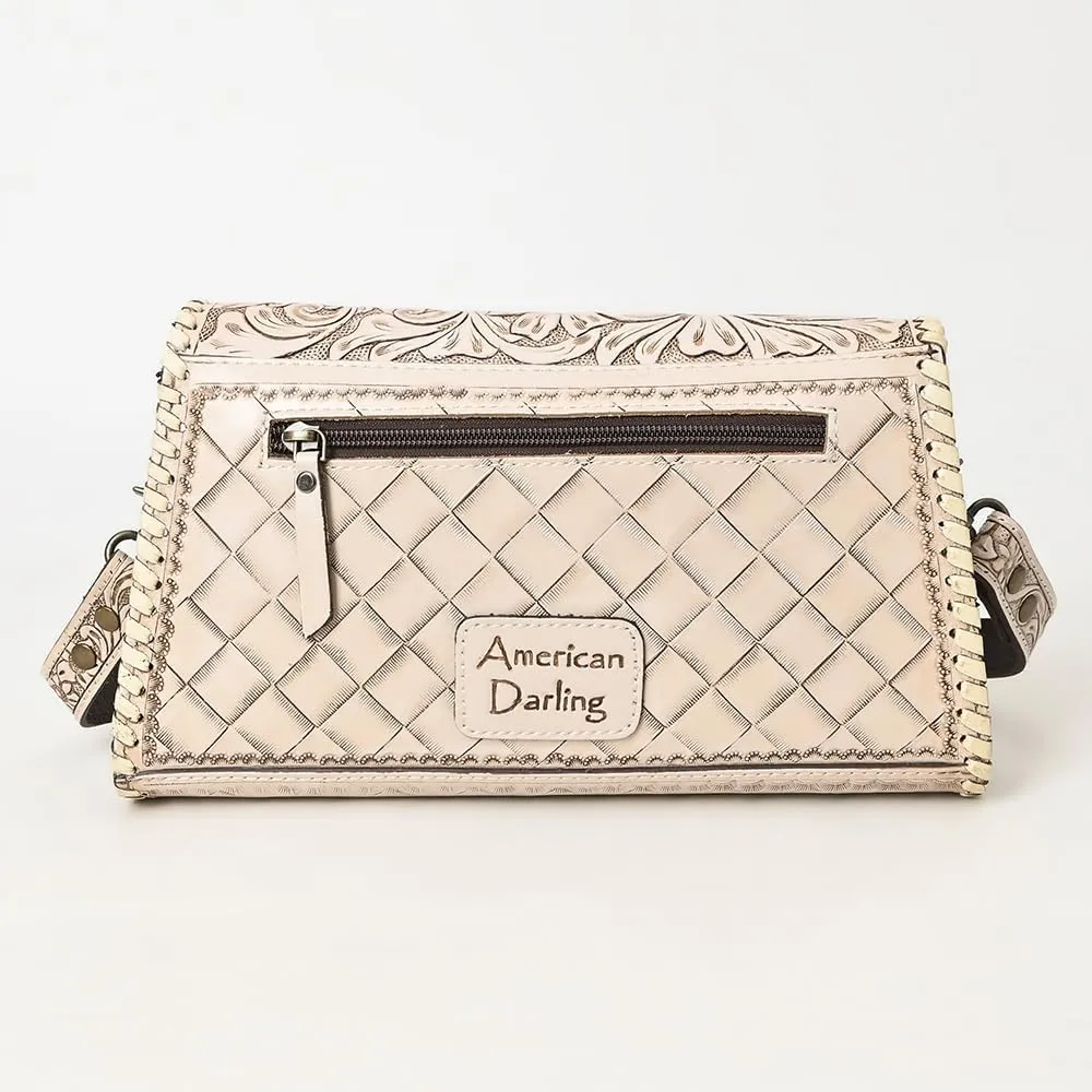 American Darling Wallet Hand Tooled Genuine Leather Women Bag Western Handbag Purse