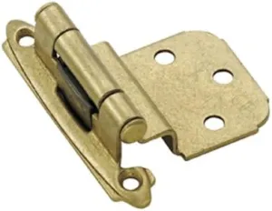 Amerock Decorative 3/8" Inset Self Closing Cabinet Door Hinge Burnished Brass (25)