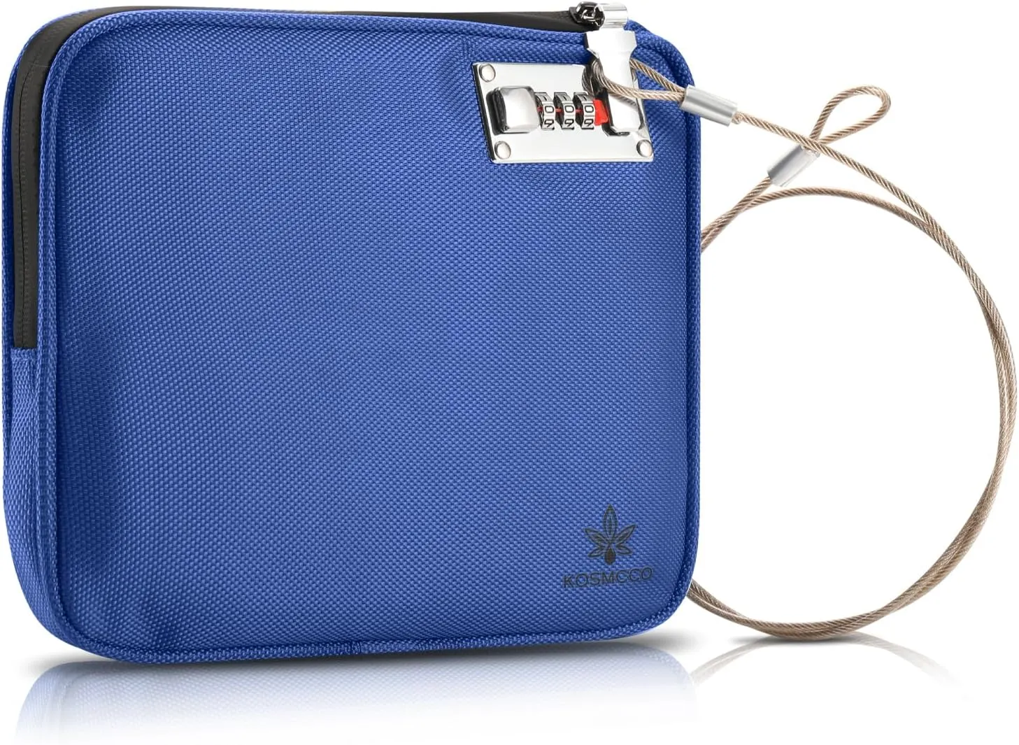 Anti-Theft Locking Beach Bag, 9x7.5-inch Portable Beach Safe for Securing Your Valuables and Phone – Blue