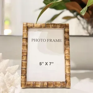 Antique Bone & Bamboo Indi Frame | 4x6"