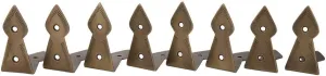 Antique Brass Trunk Corner Protectors – Set of 8