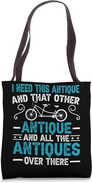 Antique Dealer Old Penny Farthing Bicycle Auction House Tote Bag