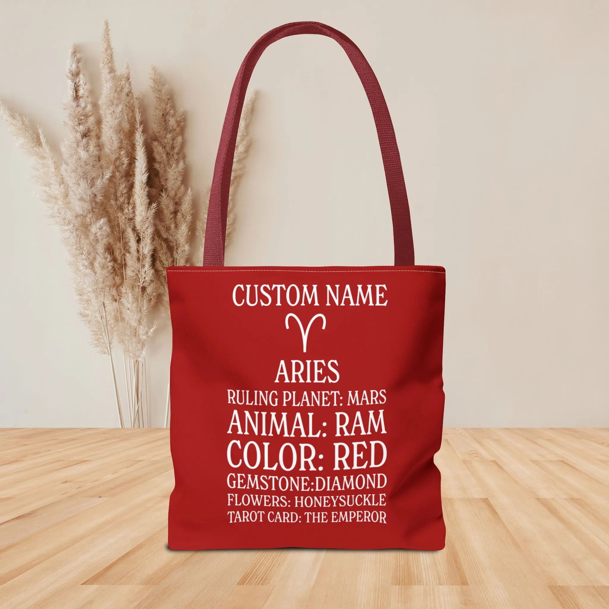 ARIES Tote Bag with Custom Name