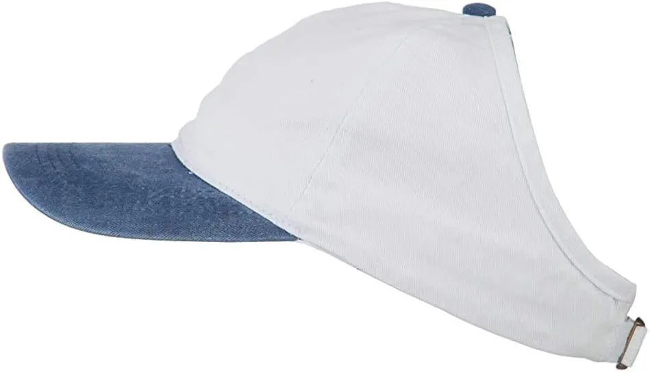 Ashen Fane Women's Washed Cotton Ponytail Baseball Cap