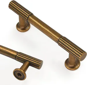 Asidrama 10 Pack 3 Inch(76mm) Antique Brass Cabinet pulls Kitchen Cabinet Handles, Cabinet Pulls Kitchen Cabinet Hardware for Cupboard Drawer Pulls