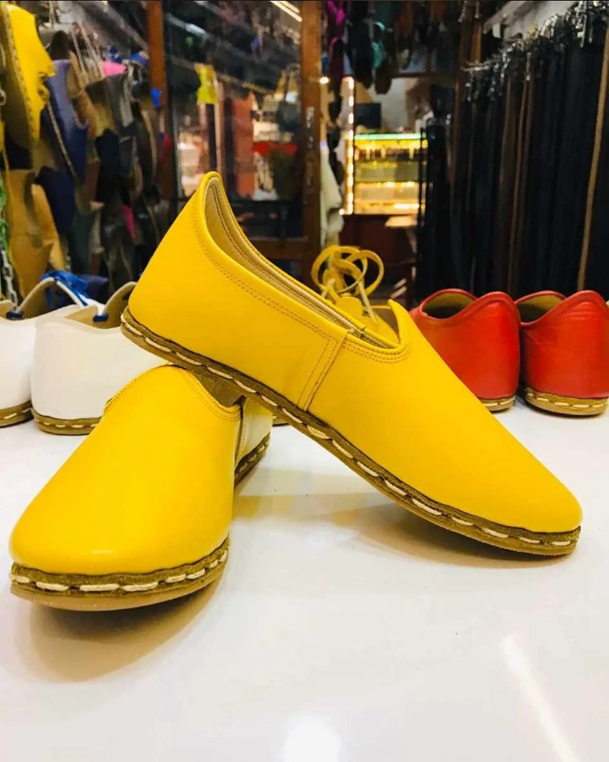 Authentic 100% Handmade Genuine Leather Women's Turkish Carik Slippers - Lightweight - Breathable (7.5, Camel Nubuck)
