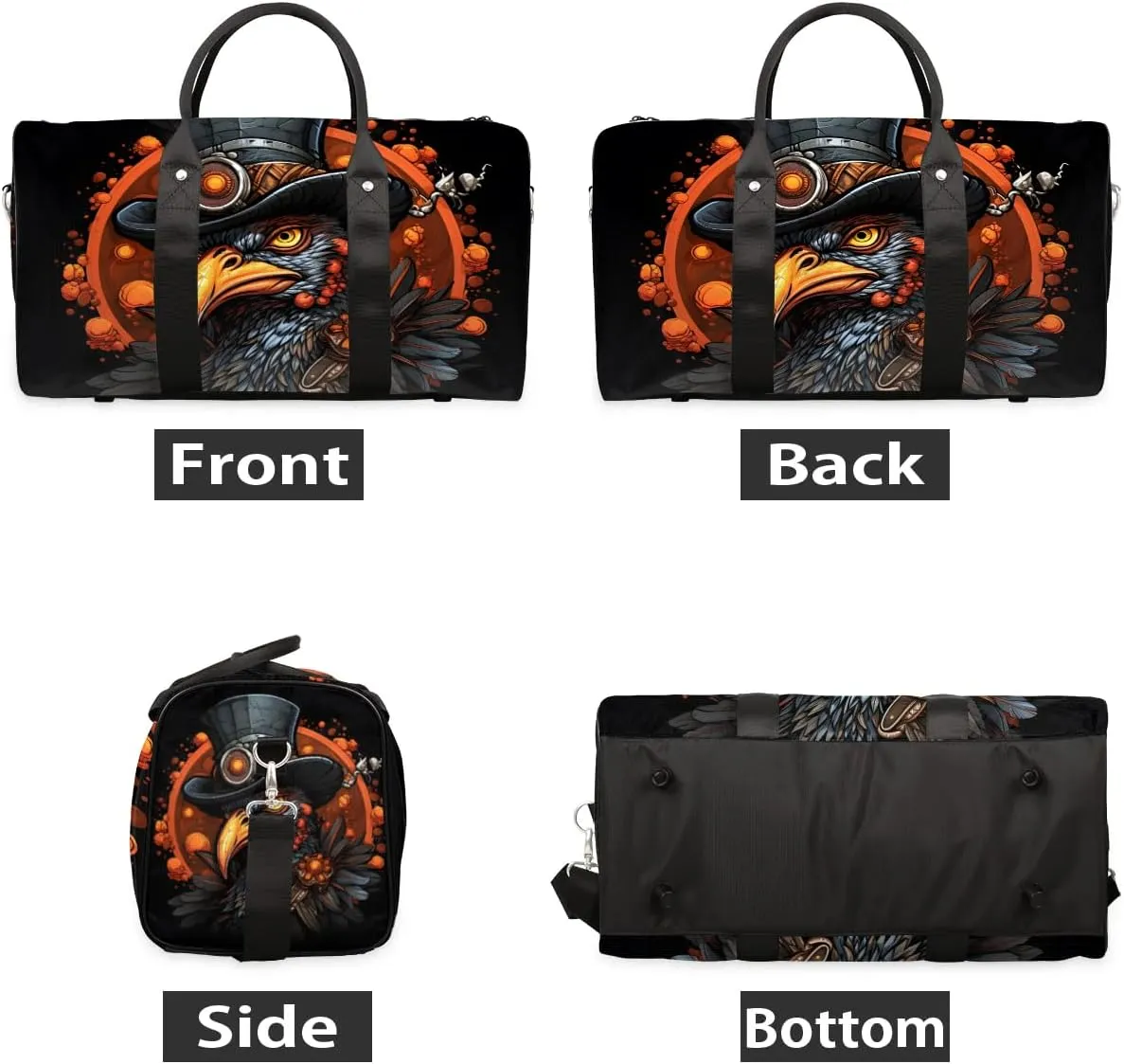 Autumn Heritage Turkey Travel Duffel Bag for Women Men Waterproof Foldable Overnight Weekender Bag Large Capacity Sports Gym Bag