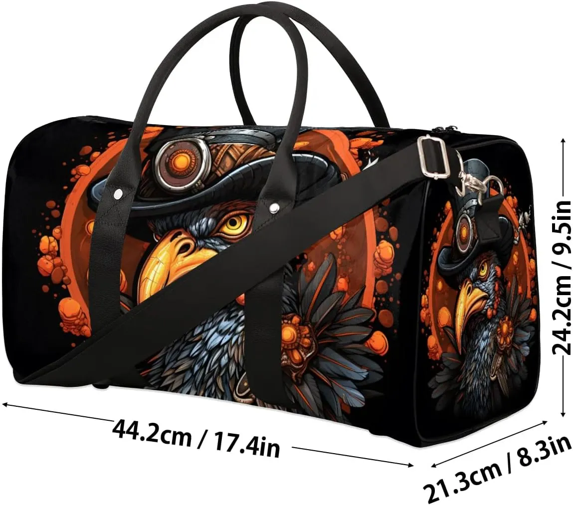 Autumn Heritage Turkey Travel Duffel Bag for Women Men Waterproof Foldable Overnight Weekender Bag Large Capacity Sports Gym Bag
