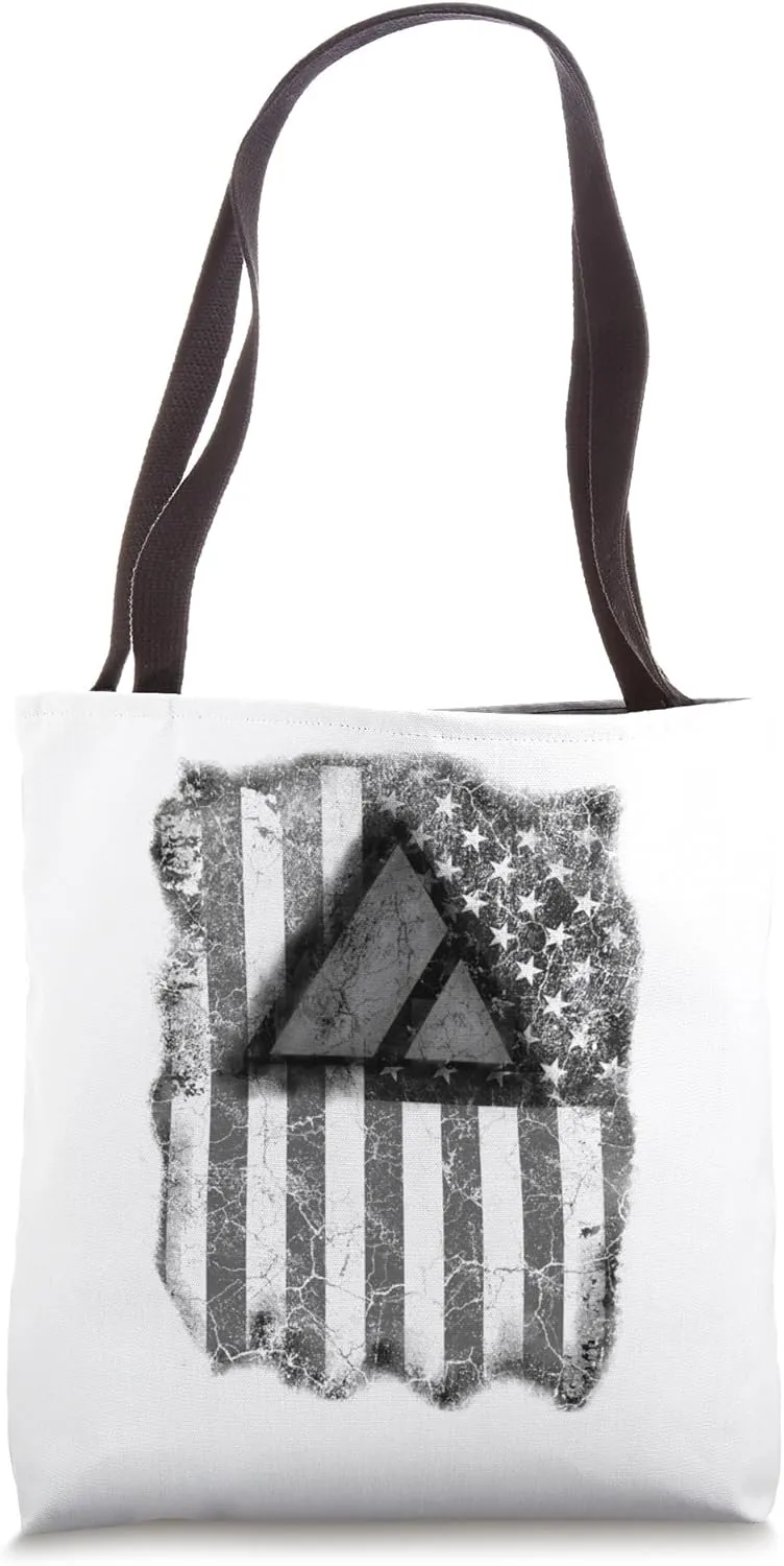 Avalanche AVAX Crypto Antique USA American Flag Tote Bag