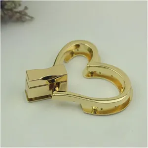 Bag Lock Clasp Metal Turn Lock Buckles Handbag Shoulder Bag Purse Handbag Hardware Bag Accessories(Gray)