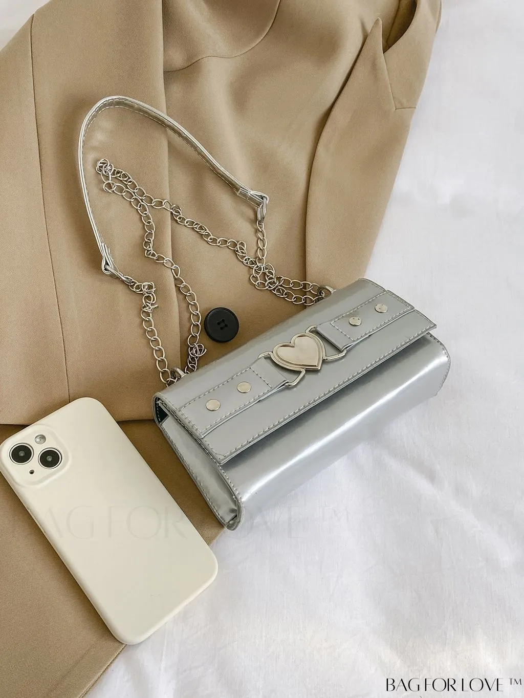 BagForLove - Chic Mini Flap Shoulder Bag with Metal Chain Strap
