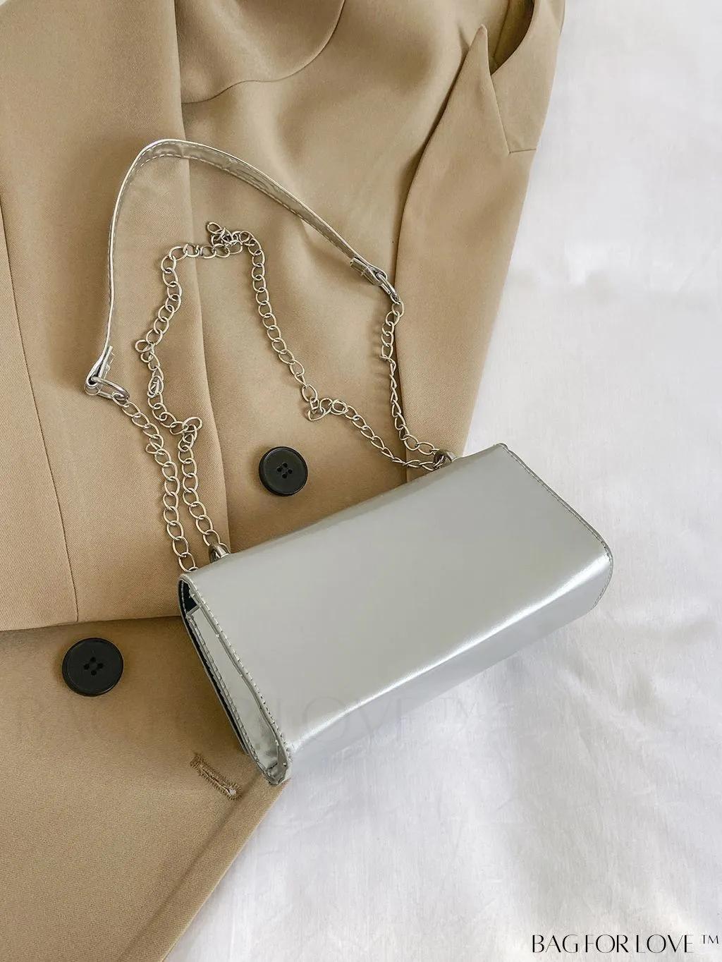 BagForLove - Chic Mini Flap Shoulder Bag with Metal Chain Strap