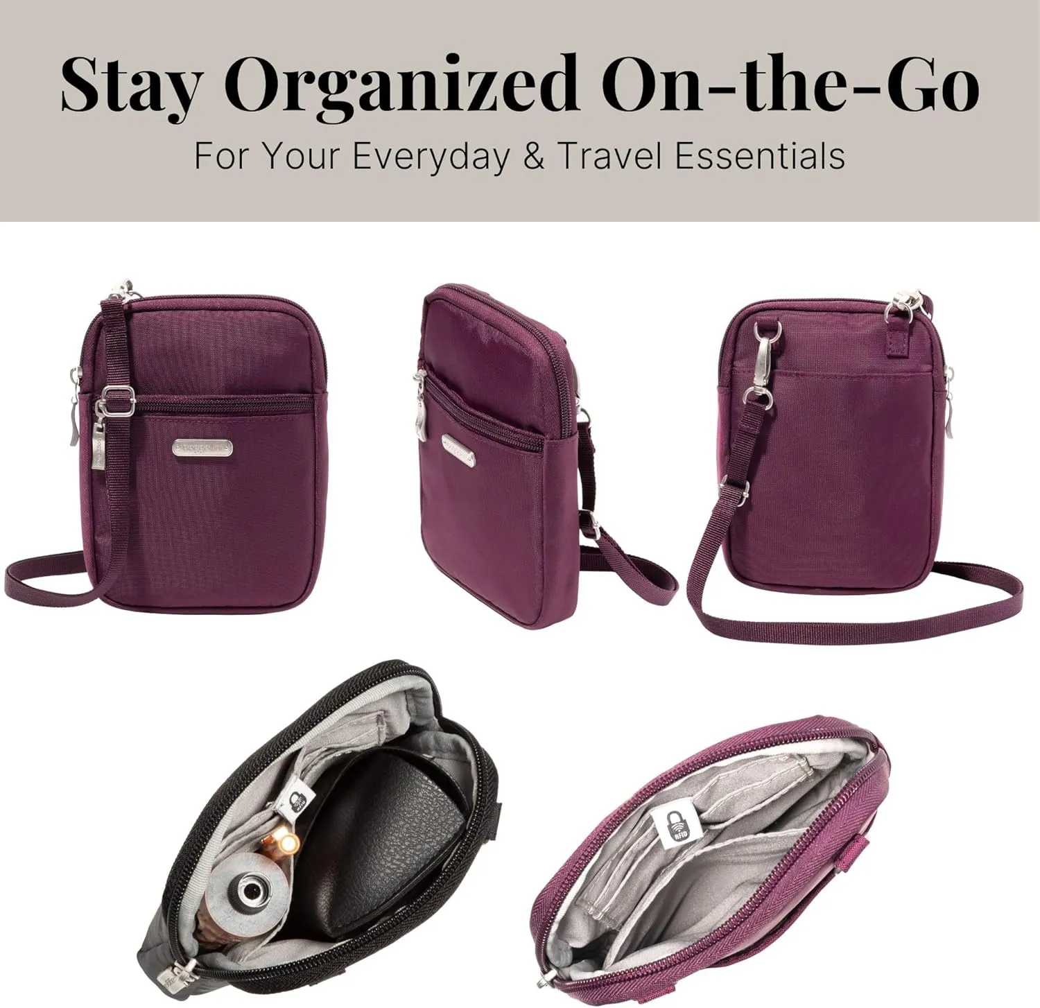 Baggallini Women's Essential Mini Crossbody Bag