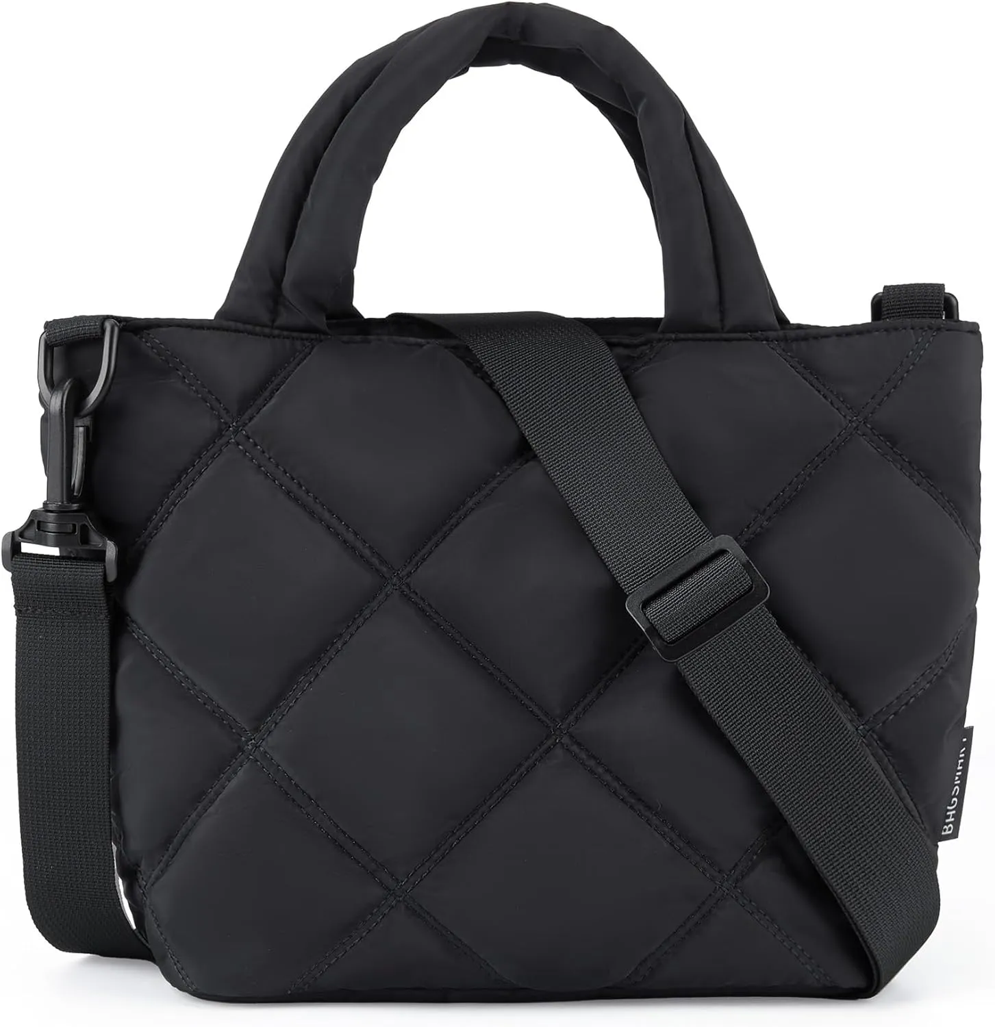 BAGSMART Crossbody Bags for Women, Quilted Grid Puffer Tote Handbag Shoulder Bag Small Purse