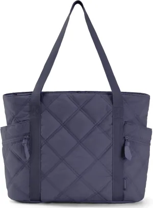 BAGSMART Tote Bag for Women, Puffer Work Tote with Zipper, Travel Essentials Quilted Nurse Travel Hospital Bag