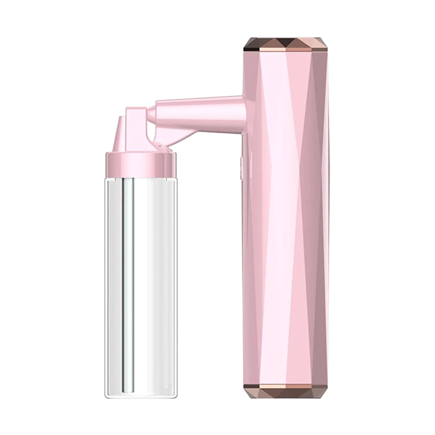 barenx Portable Handheld Nano Facial Steamer Humidifier Pores Nano moisturizing Electric Sprayer Sterilization Atomizing for Home Room - Pink