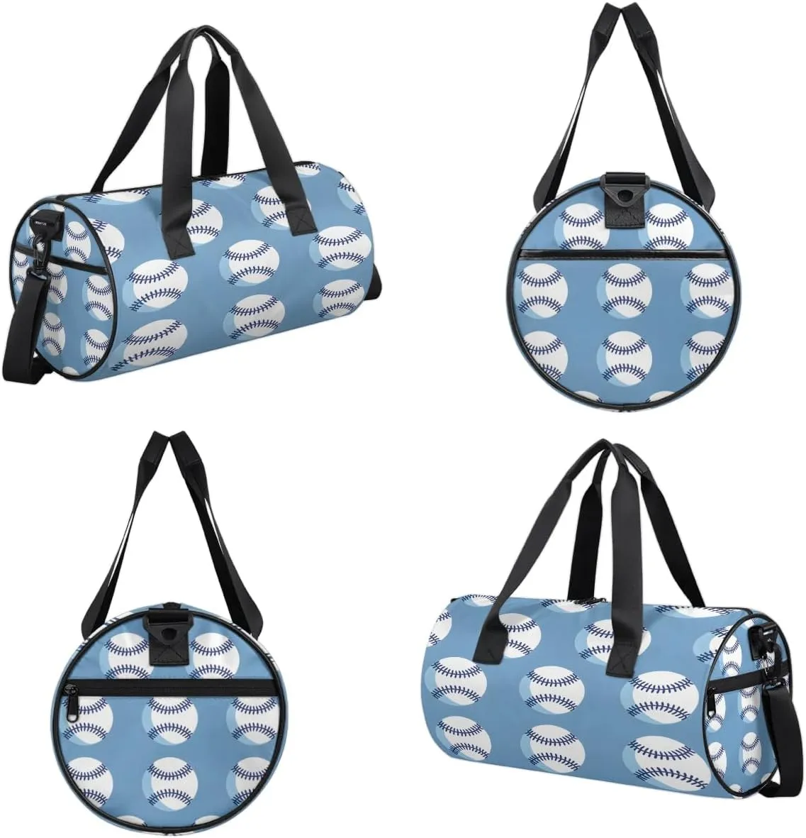 Baseballs Print Gym Bag for Women Men Lightweight Weekender Travel Bag Stylish Duffle Bag for Gym Travel Overnight Carry On