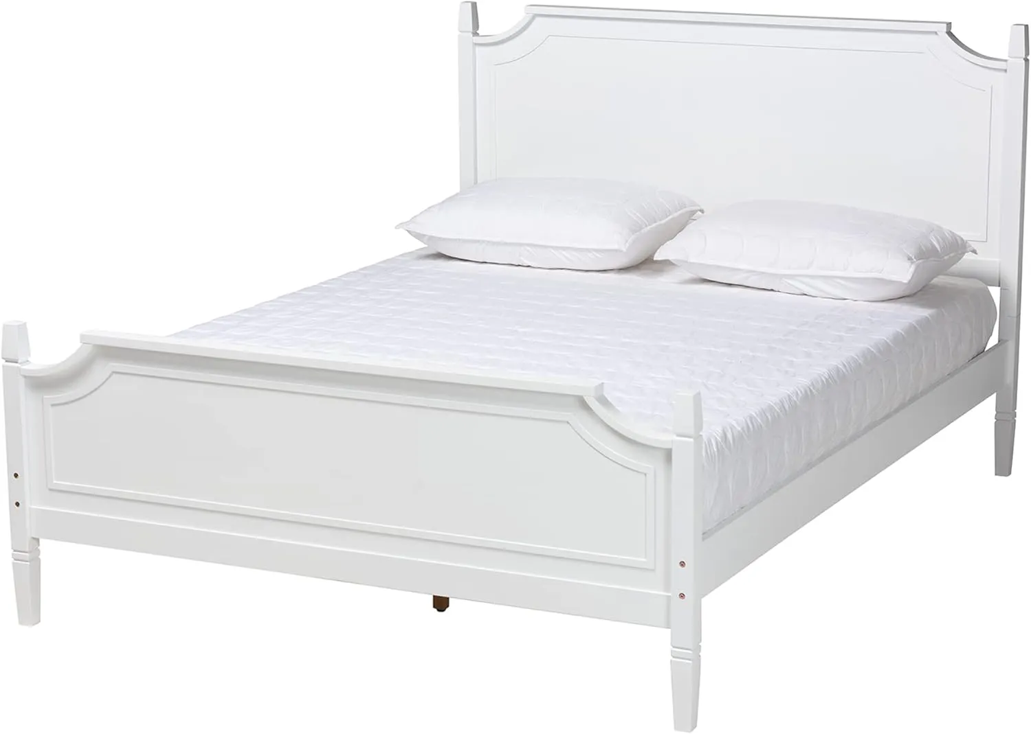Baxton Studio Mariana Bed (Platform), Queen, White