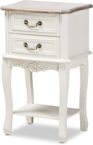 Baxton Studio Nightstands, White/Oak