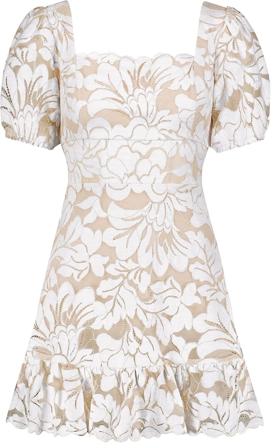 BCBGMAXAZRIA Women's Square Neck Boned Midriff Mini Dress