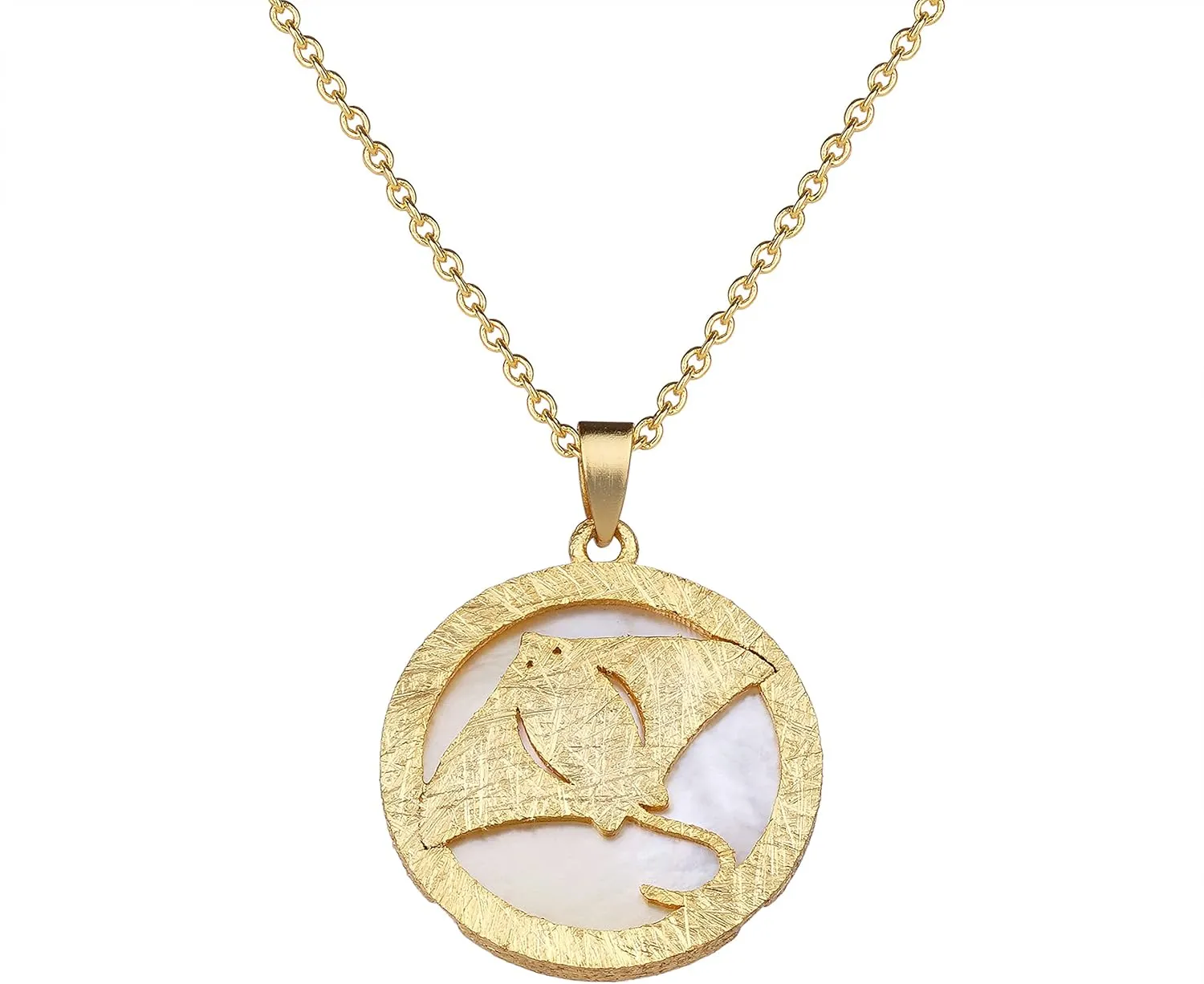 Beach Necklace for Women Dainty Gold Silver Plated Round Mother of Pearl Shell Pendant Cute Stingray Sea Turtle Starfish Necklace for Women Summer Beach Jewelry Gift