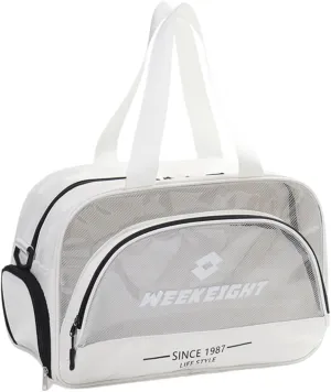 Beach swimming fitness bag, dry-wet separated large-capacity travel handbag (white)