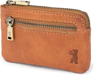 Berliner Bags Vintage Genuine Leather Key Case Eli, Key Wallet, Coin Purse Keychain, Card Holder, Slim Wallet for Men and Women - Brown