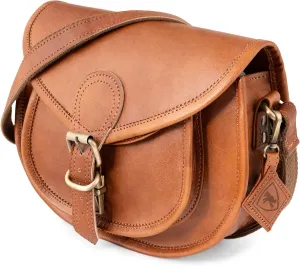 Berliner Bags Vintage Genuine Leather Shoulder Bag Dakota, Crossbody Bag, Small Purse for Women - Brown