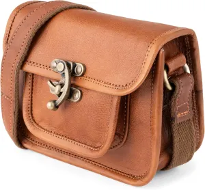 BERLINER BAGS Vintage Genuine Leather Shoulder Bag Helena, Small Crossbody Bag, Handbag for Women - Brown
