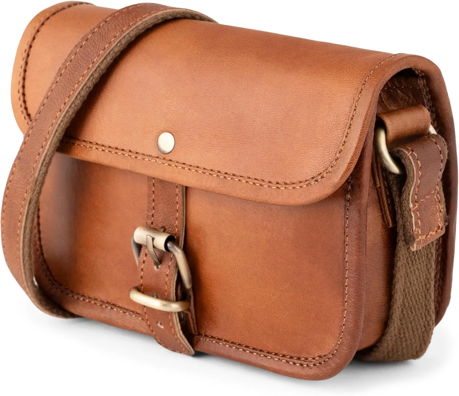 Berliner Bags Vintage Genuine Leather Shoulder Bag Malta, Crossbody Bag, Small Purse for Women - Brown