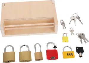 BESTonZON Montessori Toy Set Educational Locks and Keys Box for Preschool Learning Interactive Family Play Fine Craftsmanship Engaging Sensory Challenges for Boys and Girls