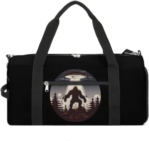 Bigfoot Alien Abduction Gym Bag for Men Women Lightweight Duffel Bag Sports Workout Bag for Travel Yoga