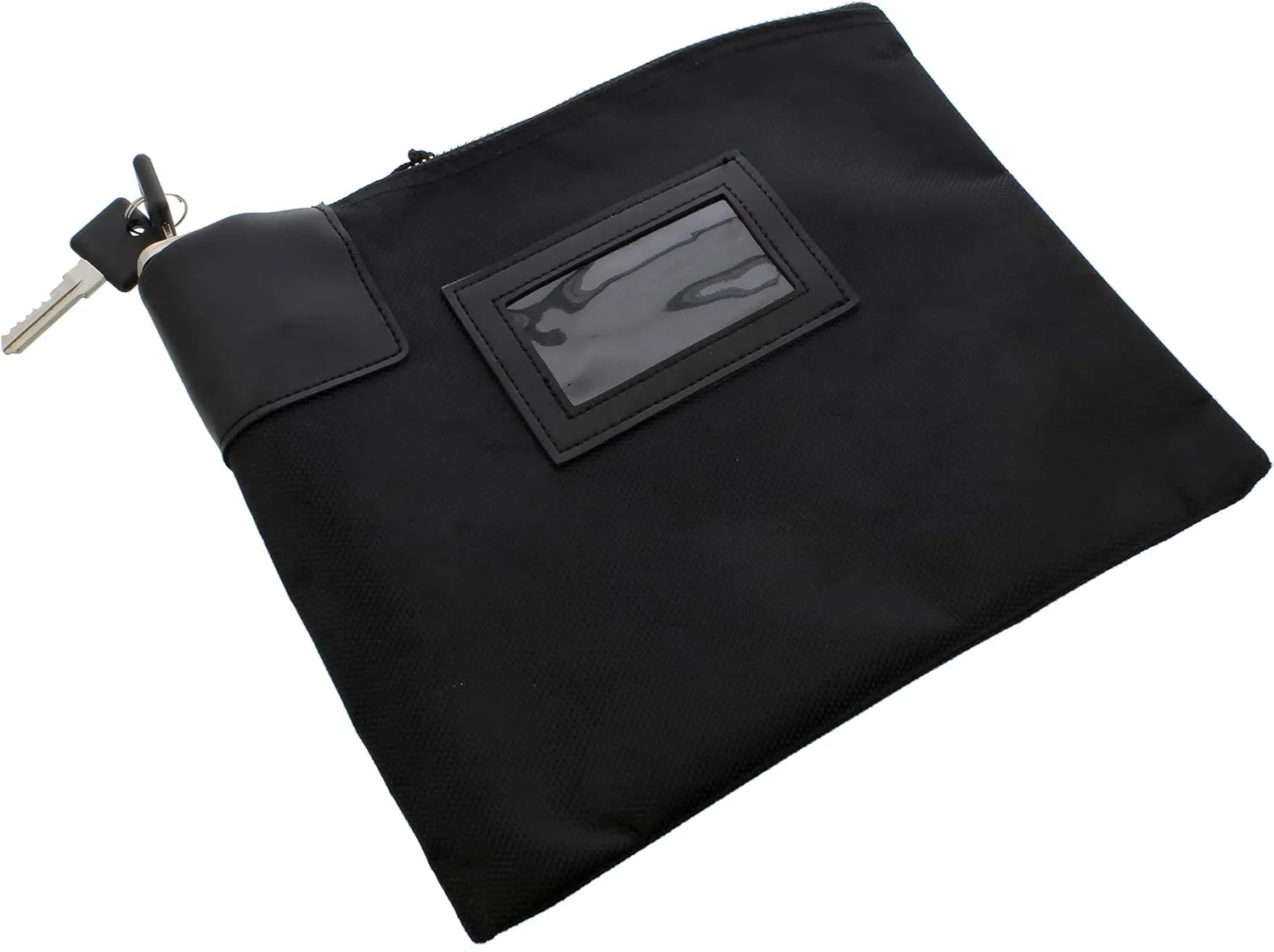 BISupply Locking Money Bag With Zipper - Bank Cash Pouch in Black