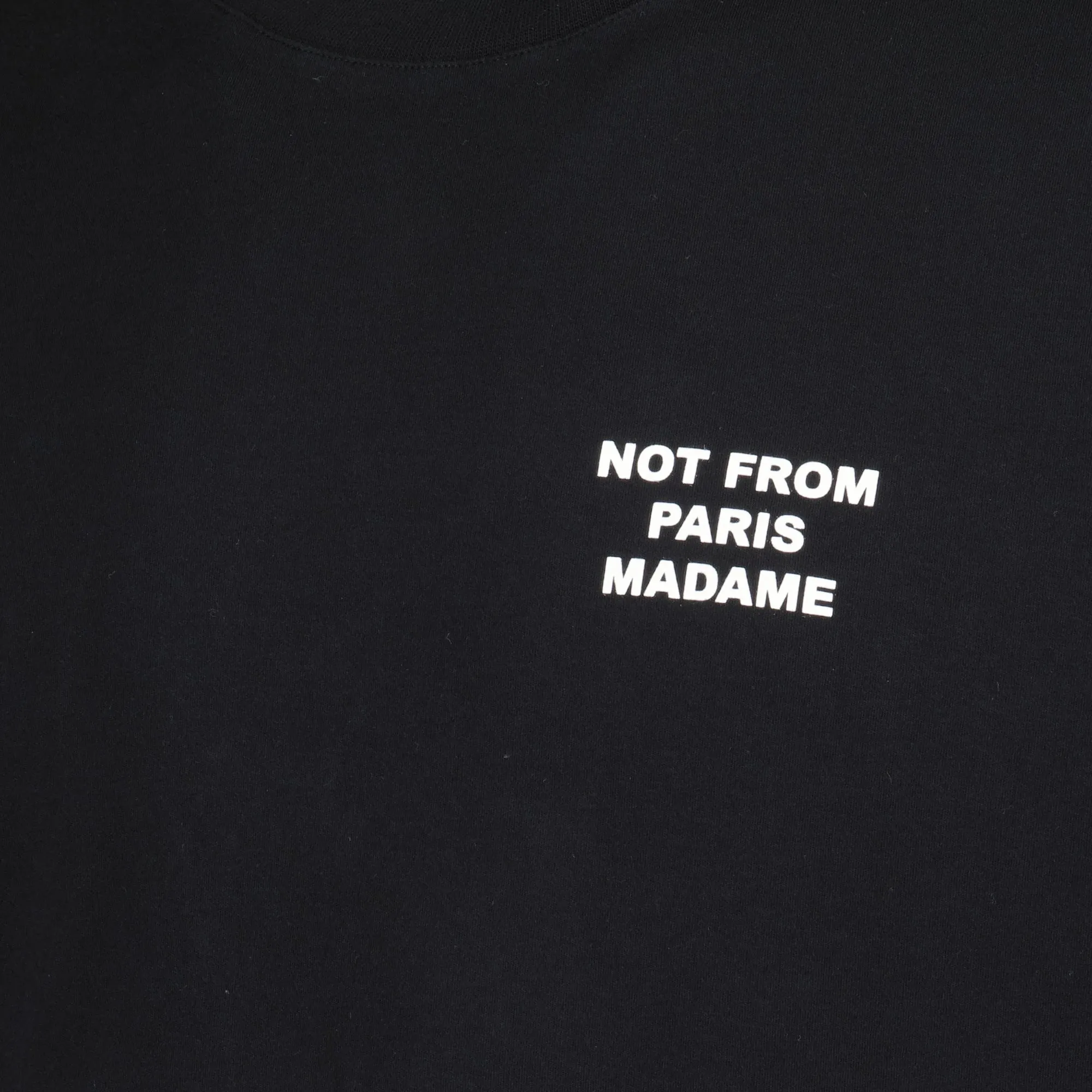 Black Cotton Slogan T-shirt