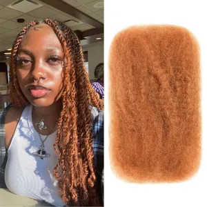 BLL Afro Kinkys Bulk Human Hair-100% Human Hair for Mini Twist Braiding Dreadlock Loc Extensions Afro Kinky Curly Hair Bulk Black Color (350#, 16 Inch Pack Of 1)