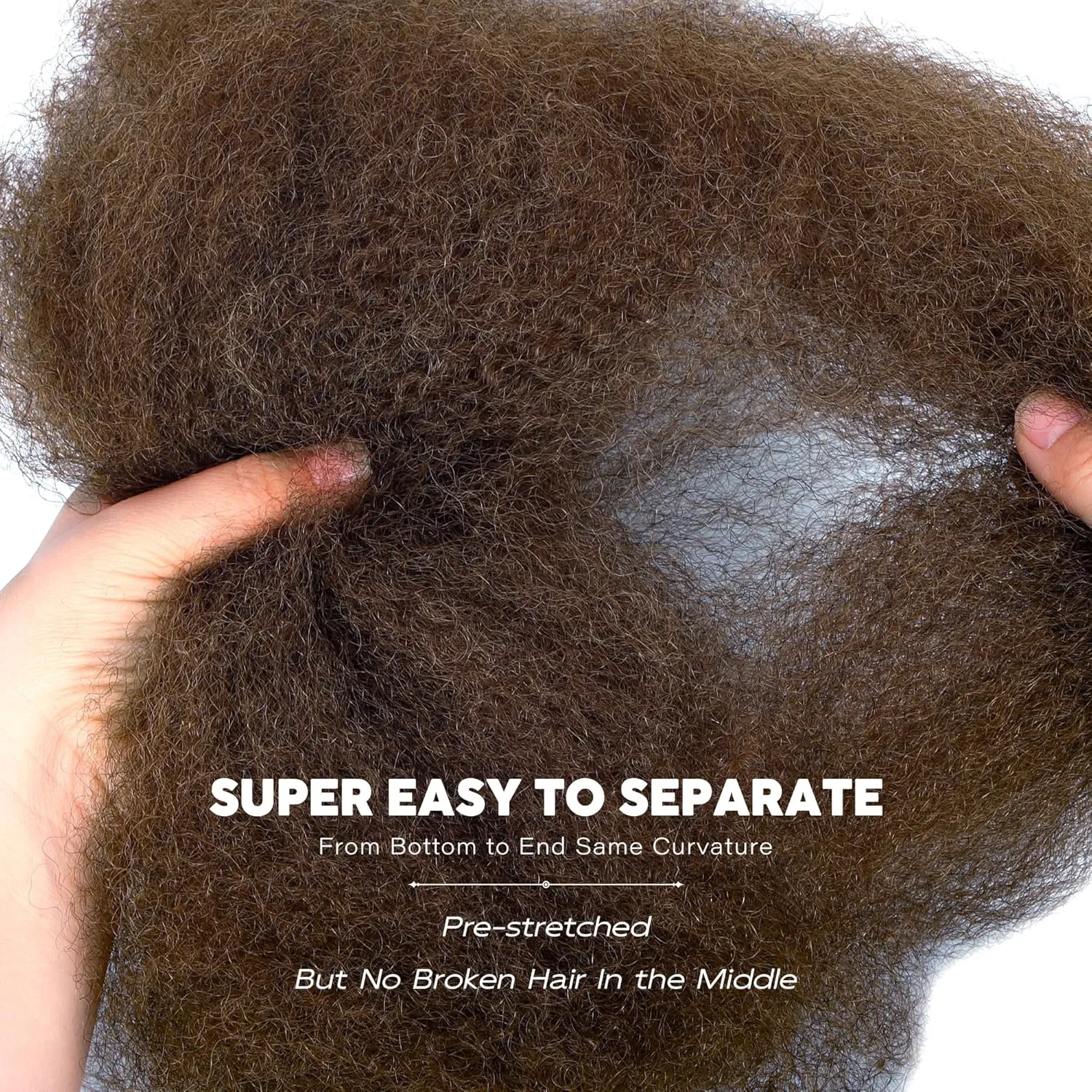 BLL Afro Kinkys Bulk Human Hair-100% Human Hair for Mini Twist Braiding Dreadlock Loc Extensions Afro Kinky Curly Hair Bulk Black Color (4#, 16 Inch (Pack Of 1))