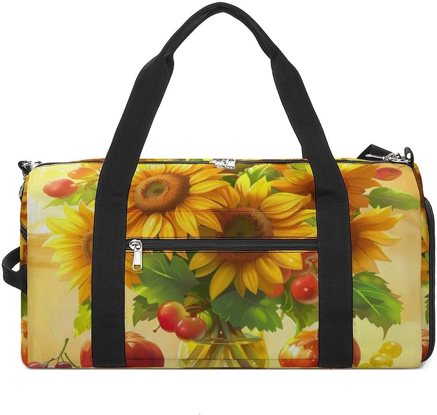 Blooming Sunflowers in Vase Gym Bag for Men Women Lightweight Duffel Bag Sports Workout Bag for Travel Yoga