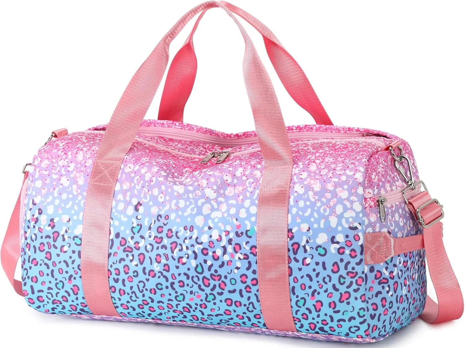 BLUBOON Duffle Bag Girls Kids Cute Gym Bag with Shoes Compartment & Wet Separation Waterproof Sports Overnight Travel Bag